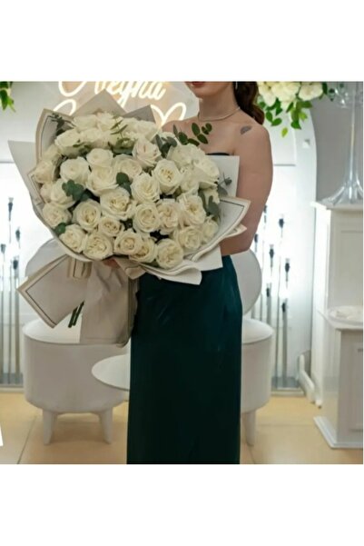 Merveparti Beyaz gül Kız isteme ciceği ,isteme buketi gül