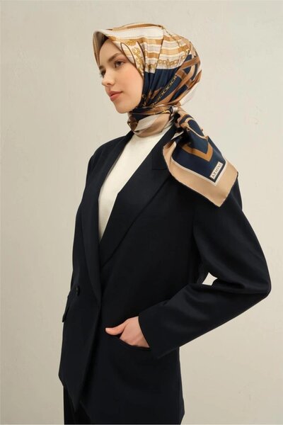 Armine Класичний візерунок з чистого шовку SURA EŞARP 9315D 02