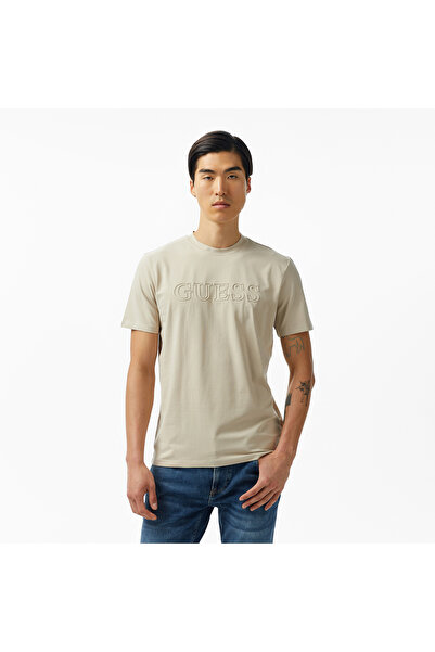 Guess Alphy Erkek Bej T-Shirt