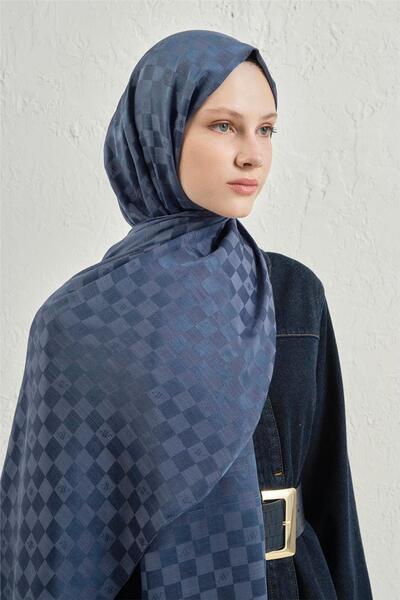 Armine Elegance Silk Cotton Checker Shawl