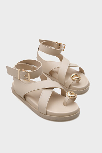 Capone Outfitters Maribel Flip Flop Ankle Strap Flat Heel Women's Sandals