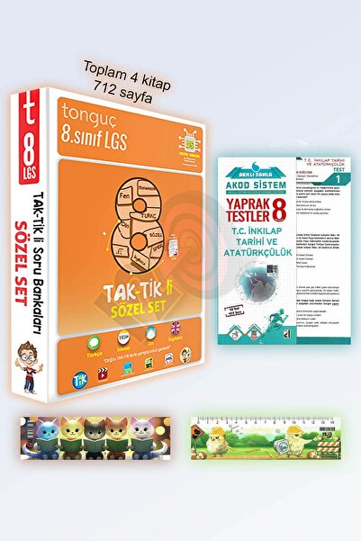 Tonguç Yayınları 8. Sınıf Lgs Taktikli Türkçe İnkılap Din İngilizce Sözel Sor...