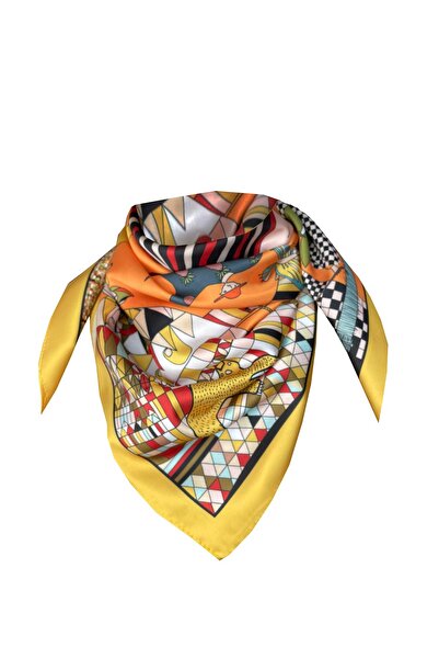 Bolder Nil Scarf Yellow/Figure 70*70 cm Foulard Scarf