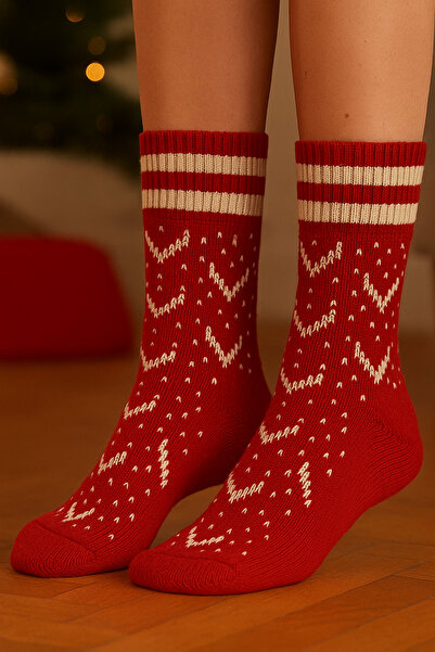 Katia&Bony Women's Patterned Socks Red