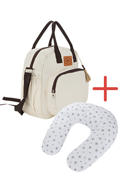 Disanuva Tasseled Mother Baby Bag + Ergonomic Breastfeeding Pillow Set