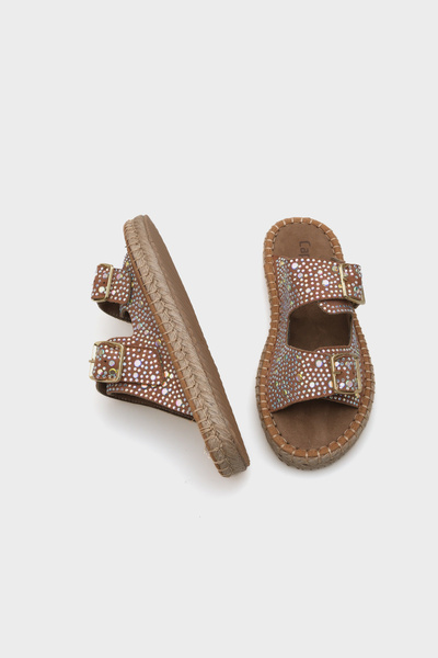 Capone Outfitters Γυναικείες παντόφλες εσπαντρίγιας με διπλή ρίγα