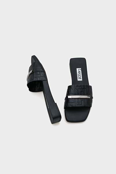 Capone Outfitters Mame Тупий носок металеві аксесуари на коротких підборах комфортні жіночі капці