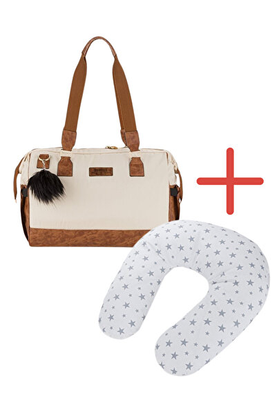 Disanuva Alacati Model Mother Baby Bag + Ergonomically Supported Breastfeeding Pillow Set