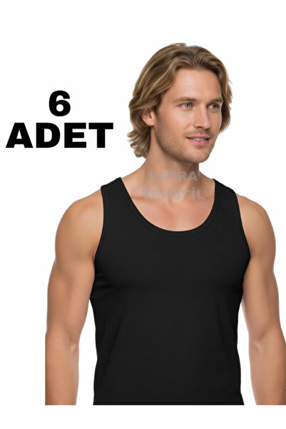 Tutku Erkek 6'lı Paket Pamuklu Penye Atlet