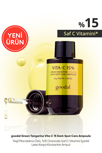 Goodal %15 Saf C Vitamini İçerikli Konsantre Ampul Green Tangerine Vita C 15 Dark Spot Care Ampoule