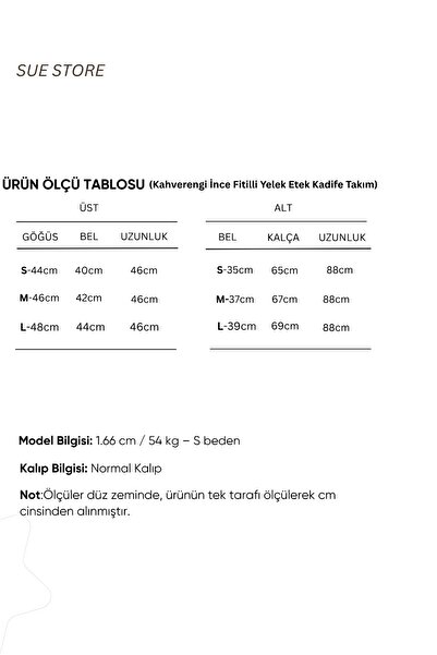 Sue Store Brown Slim F Corded Fabric Vest Skirt Velvet Suit