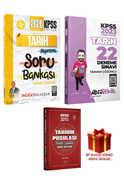 İndeks Akademi Aydın Yüce | 2026 KPSS Tamamı Çözümlü Tarih Algoritma Soru Ban...
