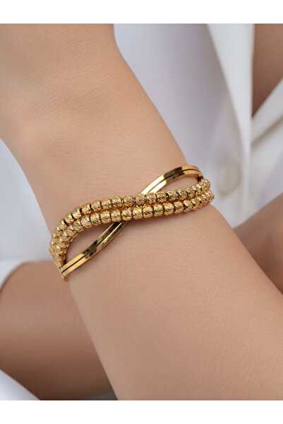 DlaraJewelry Dorikalı Çelik Kelepçe Bileklik – Kararma Yapmaz Şık Dorika Hediyelik Kadın Kelepçe