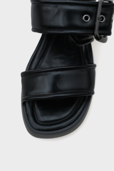 Capone Outfitters Merry Wedge Heeled Double Banded Buckle Women's Comfort Slippers