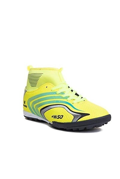 Walked 0435 Жовті суперртутні футбольні бутси з шкарпеткою для штучного покриття