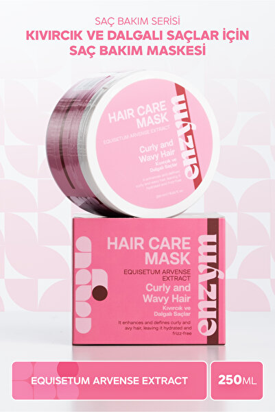 ENZYM COSMETICS Kıvırcık Ve Dalgalı Saçlar İçin Saç Bakım Maskesi 250 ml (Buk...