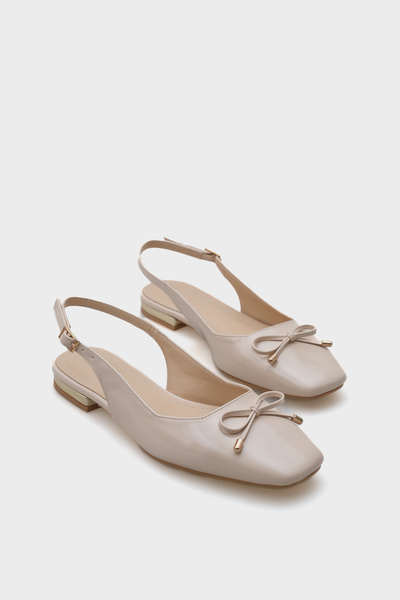 Capone Outfitters Angela Metal Heeled Open Back Women's Ballerinas