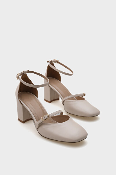 Capone Outfitters Sasha Mid Heeled Double Buckle Ankle Strap Women's Shoes