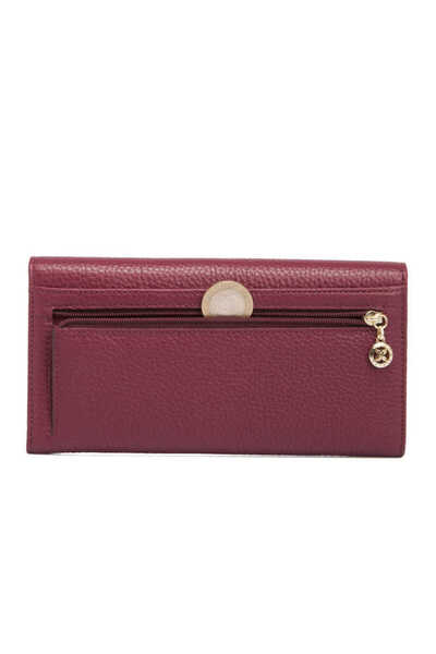 Tergan Claret Red Genuine Leather Women's Wallet - S1Cb00005719-M71