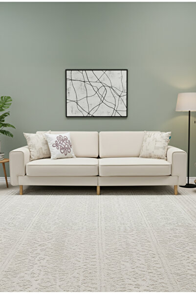 Rolivs Mokka Üçlü Koltuk Gürgen Ağacı Ayak-Kadife