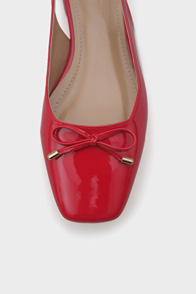 Capone Outfitters Angela Metal Heeled Open Back Women's Ballerinas