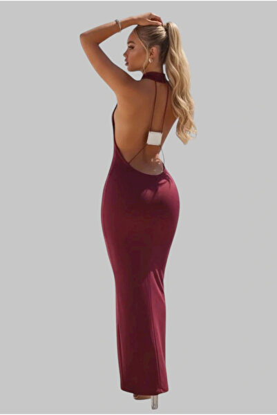 Jessica Dafer Denimoi Askılı Açık Sırtlı Tasarım Elbise