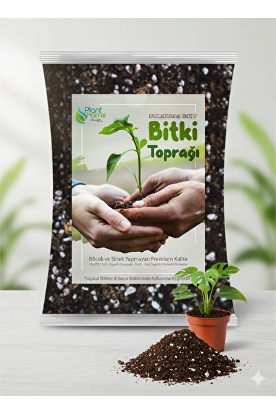plant-home 5 Litre Premium Çiçek Toprağı - Vitamin Tavyeli Böcek Sinek Yapmay...