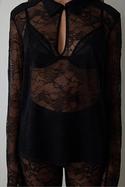 Penti Black Lace T-Shirt