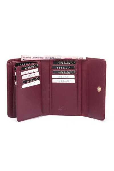 Tergan Claret Red Genuine Leather Women's Wallet - S1Cb00005730-K16