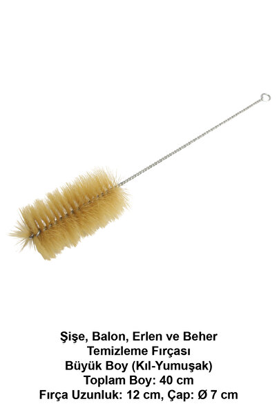 Genel Markalar Şişe, Balon, Erlen ve Beher Temizleme Fırçası / Büyük Boy (Kıl-Yumuşak)