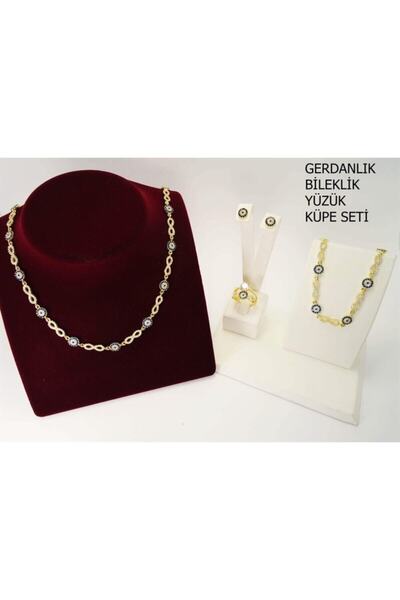 OSMANLI GÜMÜŞ Altın Kaplama Sonsuzluk Temalı Gümüş Gerdanlık Bileklik Yüzük K...