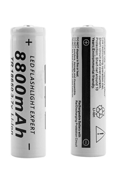 MİKİ Set de 2 baterii Li-Ion ALBE tip 18650 8800 mAh 3.7V cu terminal tip vârf