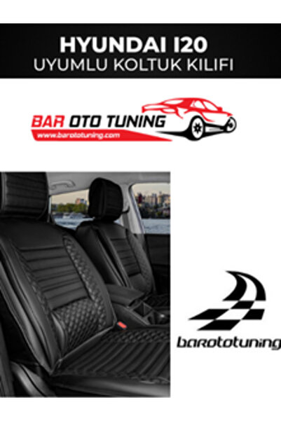 barototuning غطاء مقعد سيارة هيونداي i20 متوافق مع سلسلة بلس لوكس باللون الأس...