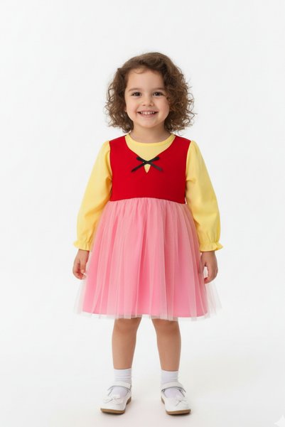 Bertuğ Bebek Heidi Girl Child Baby Costume Design Colorful Dress