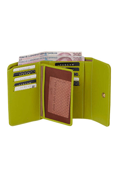 Tergan Green Genuine Leather Women's Wallet - S1Cb00005730-T2K