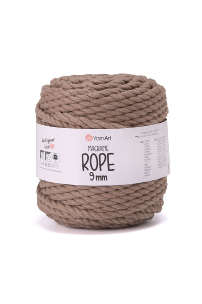 Yarnart FRANIE MACRAME 9MM - FRANIE DE TRICOTAT DE MÂNĂ MACROME BEIGE-768