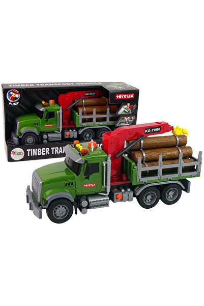 Bebelul Truck with crane and logs sounds and lights wood transport