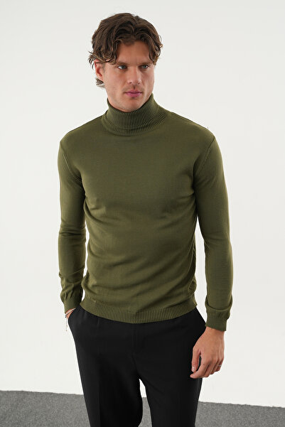 No Way Ανδρικό πουλόβερ εφαρμοστό Fisherman με ψηλό λαιμό Basic