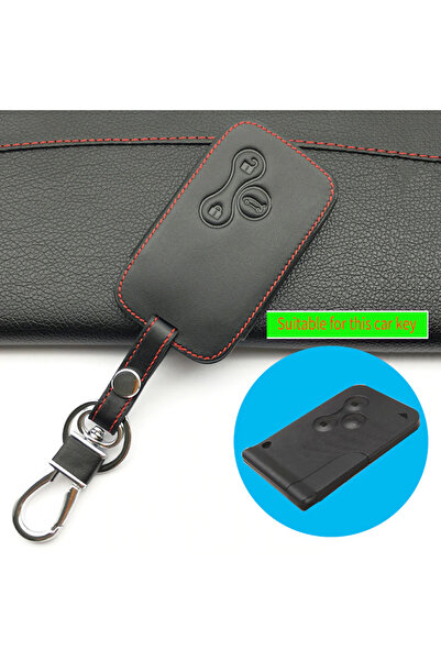 VTH Husă cartela 3 butoane din piele ecologica - Renault Clio Logan Megane Koleos Scenic