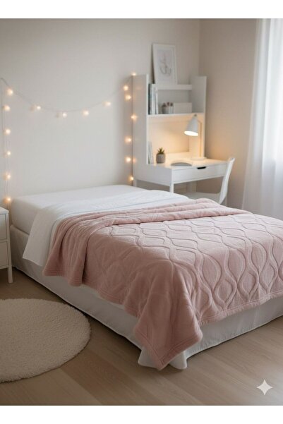 Taç Crystal Single Thick Embossed Blanket Dark Brown