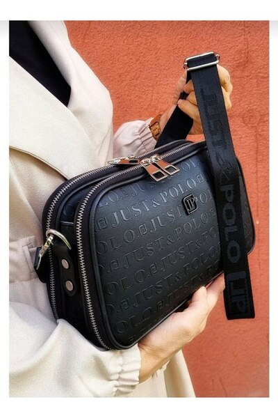 Just Polo حقيبة كتف وحقيبة كروس للنساء من جوست بولو لاكوس مكونة من 5 أقسام