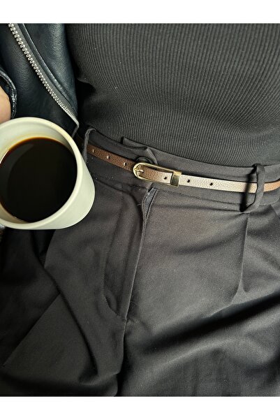 LİA KEMER Flare Round Patterned Women's Gold Buckle Belt Jacket Belt Dress Be...