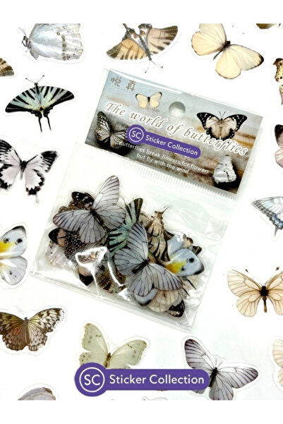 SC Sticker Collection The World Of Butterflies Mini Kelebek Sticker Seti/40 A...
