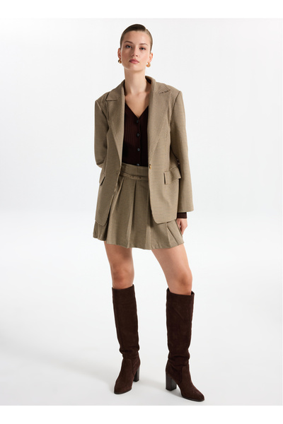 Fabrika Bej - Çok Renkli Kadın Blazer F5WL-CKT0111