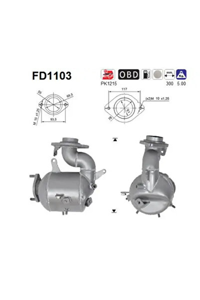 As Filtru Funingine/Particule Sist.De Esapament Toyota Auris/Corolla Limuzina...
