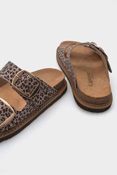 Capone Outfitters Γυναικείες παντόφλες Nicole Leopard Leather