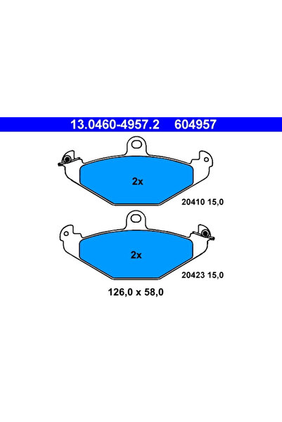 Ate Комплект спирачни накладки за дискови спирачки Renault 21/Espace 3/Laguna 1
