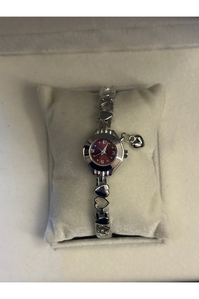 QUARTZ Burgundy Pinterest Moment with Heart Charm