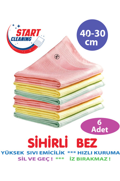 START CLEANING Koza-x Mikrofiber Sihirli Temizlik Bezi Cam,ayna,mutfak,banyo,...