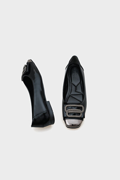 Capone Outfitters Adina Blunt Toe tükrös kőcsatos női balerinák